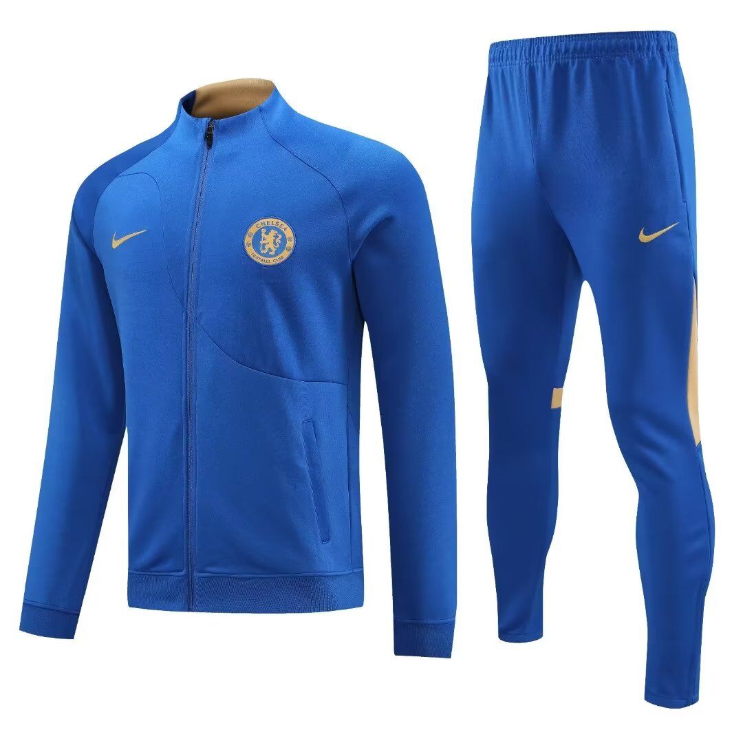 AAA Quality Chelsea 23/24 Tracksuit - Blue/Golden
